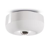 Plafoniera Vintage Decò Bellota Ceramica Bianco Grezzo 1 Luce E27