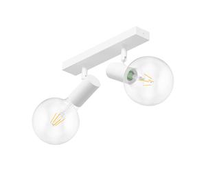 Plafoniera vintage E27 FARE Retro bianco orientabile a 2 luci incl. LED