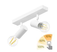 Plafoniera vintage E27 FARE Retro bianco orientabile a 2 luci incl. LED