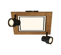 Plafoniera Vintage Huni Metallo Nero 2 Luci Gu10 3000K 29,5Cm [EEK: A++]