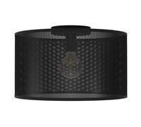 Plafoniera Vintage Manby Acciaio Nero 1 Luce E27