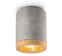 Plafoniera Vintage Mateca Ferro E Ceramica Cemento 1 Luce E27