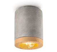 Plafoniera Vintage Mateca Ferro E Ceramica Cemento 1 Luce E27