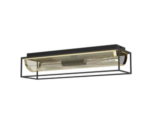 Plafoniera Vintage Nohales Acciaio Nero 2 Luci E27