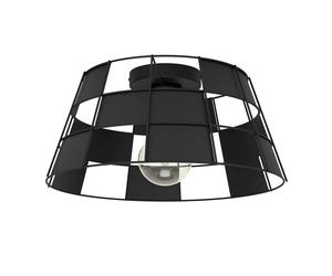 Plafoniera Vintage Pontefract Acciaio Nero 1 Luce E27 [EEK: A++]