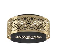 Plafoniera Vintage Sandbach Acciaio Nero 1 Luce E27