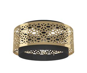 Plafoniera Vintage Sandbach Acciaio Nero 1 Luce E27
