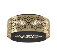 Plafoniera Vintage Sandbach Acciaio Nero 1 Luce E27