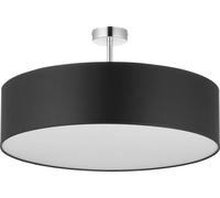 Plafoniera Yasa Nero Cromo Tessuto 4xE27 Ø60cm Blendarm Soggiorno Luce