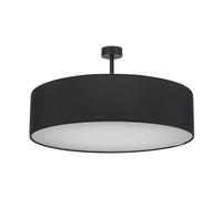 Plafoniera Yasa Nero Cromo Tessuto 4xE27 Ø60cm Blendarm Soggiorno Luce