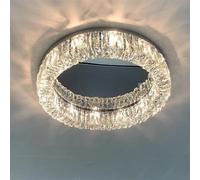 Plafoniere a LED E14 da soggiorno Lampada da soffitto in acciaio cromato/oro Illuminazione Art Déco Lampada da soffitto a LED in cristallo K9, Lampada
