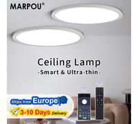 Plafoniere a LED MARPOU con telecomando APP Lampada da casa intelligente rotonda moderna dimmerabile ultrasottile da 0,9 pollici Soggiorno camera da letto