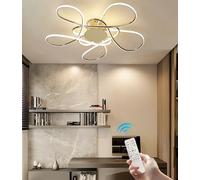Plafoniere a LED Moderni apparecchi di illuminazione creativi per soffitti Dimmerabili con telecomando Plafoniere in alluminio elettrolucidato Adatte per soggiorni,camere letto,cucine (Oro, Φ68cm)