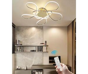 Plafoniere a LED Moderni apparecchi di illuminazione creativi per soffitti Dimmerabili con telecomando Plafoniere in alluminio elettrolucidato Adatte per soggiorni,camere letto,cucine (Oro, Φ68cm)