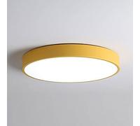 Plafoniere a tre colori dimmerabili Plafoniera LED moderna semplice gialla rotonda Lampada da soffitto ultrasottile da 1,9 pollici per bambini Camera da incasso a soffitto Installazione a schermo piat