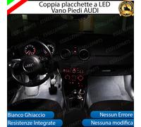 PLAFONIERE COMPLETE A LED AUDI A8 LUCI DI CORTESIA PEDALI PIEDI 6000K BIANCO