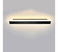 Plafoniere da Bagno A LED Lunghe Rettangolare da Incasso Dimmerabile Plafoniera Illuminata Moderna Lampada da Soffitto Lineare Moderna Lampada da Soffitto con Chiusura Indust, Black, Length 100Cm
