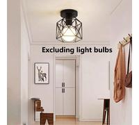 Plafoniere in stile nordico in ferro, per balcone, corridoio, ingresso, corridoio, cabina armadio, showroom, Applique da soffitto a LED, lampadine non incluse Lampadina non inclusaFerro