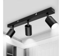 Plafoniere LED Soffitto a 3 Luci Plafoniera Nera GU10 Faretti LED da Soffitto
