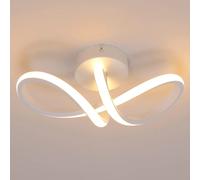 Plafoniere moderne a LED, plafoniera curva da 20 W 2500 Lm, lampada da soffitto bianca calda 3000 K per soggiorno, camera da letto, cucina
