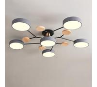 Plafoniere moderne a LED Sputnik in legno da semi-incasso Molecola nordica bianca Vicino alla plafoniera Soggiorno Illuminazione a soffitto per camera da letto Sala da pranzo Cucina per ufficio, Verd