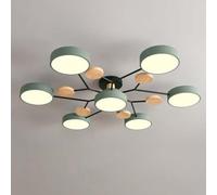 Plafoniere moderne a LED Sputnik in legno da semi-incasso Molecola nordica bianca Vicino alla plafoniera Soggiorno Illuminazione a soffitto per camera da letto Sala da pranzo Cucina per ufficio, Verd