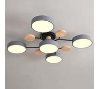 Plafoniere Moderne in Legno Sputnik LED Semi-Incasso Nordic Molecule White Vicino alla Plafoniera Illuminazione A Soffitto per Camera da Letto Sala da Pranzo Ufficio Cucina, White, 4 Light
