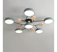 Plafoniere Moderne in Legno Sputnik LED Semi-Incasso Nordic Molecule White Vicino alla Plafoniera Illuminazione A Soffitto per Camera da Letto Sala da Pranzo Ufficio Cucina, White, 5 Light