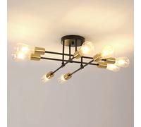 Plafoniere moderne, lampada da soffitto creativa semi-incasso a 8 luci per soggiorno, ufficio (lampadina non inclusa)