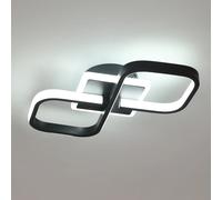 Plafoniere moderne, plafoniere a LED con lampada quadrata elegante nera da 36 W per l'ufficio del corridoio di casa