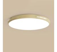 Plafoniere Piatte in Stile Crema Plafoniera A LED, Lampada da Incasso Rotonda per Camera da Letto, Cucina, Bagno, Corridoio, modalità A 3 Colori Vicino alle Plafoniere, Cream Color, Dia-30cm