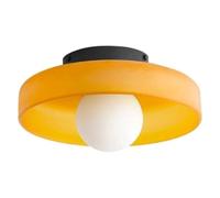 Plafoniere Plafoniere moderne for corridoio, grande lampada da soffitto in vetro arancione da cucina, montaggio a semi-incasso, applique da parete for camera da letto rotonda semplice nordica, illumin