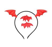 PLAFOPE 1 Set fermaglio per con fascia a pipistrello cerchio per di Halloween fascia con orecchie di pipistrello accessori halloween accessori per halloween tessuto rosso