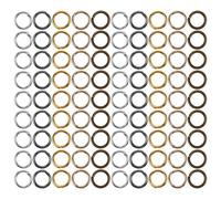 PLAFOPE 10 confezioni di anelli di congiunzione per gioielli: connettori in metallo fai da te da 4 mm - Anelli per perline per collane e riparazione di braccialetti, colori assortiti