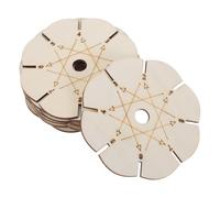 PLAFOPE 10 Pezzi Disco di Legno per Intreccio Braccialetti Amiche 8 Slot | Ruota Dentata Liscia, Leggera e Portatile, per Principianti in Campeggio e Viaggio
