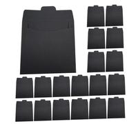 PLAFOPE 100 Pezzi Bustine in Carta Nera per CD e Dvd Resistenti allo Strappo Design Multifunzionale Elegante e Minimalista per Conservare Dischi e Documenti