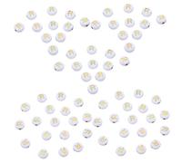 PLAFOPE 100 Pezzi Perline per Braccialetti Perline Acrilico Piatti Rotondi con Base e Spaziatori per Gioielli Fai da Te per Braccialetti Collane e Portachiavi
