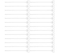 PLAFOPE 100 Pezzi Porta Biglietti da Visita in Plastica Trasparente a Forma di Cuore, Stuzzicadenti Floreali per Composizioni e Bouquet, Supporto per Segnaposto e Etichette in Feste