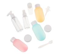 PLAFOPE 11 Pezzi Bottiglie da Viaggio Ricaricabili Contenitori Portatili per Cosmetici e Lozioni Bottiglie Trasparenti Antiperdita Flaconi Tsa per Shampoo Crema e Spray per Viaggi e