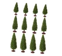 PLAFOPE 12 pezzi Alberi Modellino Miniatura per Diorama Ferroviario con Base Stabile per Paesaggi Architettonici e Scenari Modellistici