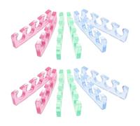 PLAFOPE 12 Pezzi Separatori Dita Piedi in Silicone Riutilizzabili per Pedicure Art Distanziatori Morbidi per Unghie Mani e Piedi Correttori per Allineamento Dita Strumenti e Manicure
