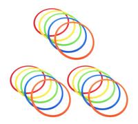 PLAFOPE 15 Pezzi Anelli di Agilità per Allenamento Calcio in Pp Resistenti alla Deformazione Colori Vivaci, Leggeri per Sport di Gruppo e Allenamento Giovanile