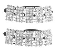 PLAFOPE 2 pezzi Elastici per con Cristallo Fasce Eleganti per di Cavallo e Chignon Accessori Moda per Mantenere i Ordinati e Luminosi