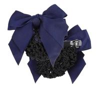 PLAFOPE 2 pezzi Fermagli per Capelli con Fiocchetto e Rete per Chignon Clip Forte per Donna Professionale Accessori Eleganti per Capelli di Banche Hotel Infermiere Blu