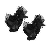 PLAFOPE 2 pezzi Fermagli per Capelli con Rete e in Raso Nero Rete per Chignon Resistente e Elegante Accessori per Acconciature Professionali per Infermiere Banche e Ristoranti