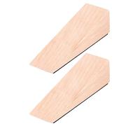 PLAFOPE 2 Pezzi Fermaporta in Legno Massello Triangolare Blocca Porta Antivento e Antiscivolo per Interni Cunei Sicurezza per Bagno Camera e Ufficio Design Compatto e Decorativo