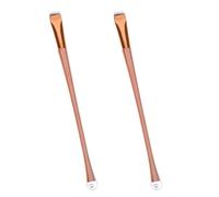 PLAFOPE 2 pezzi Pennello Sopracciglia e Eyeliner Obliquo Setole Sottili e Piatte per Trucco Occhi Preciso Adatto Principianti e Professionisti Leggero e Facile da Trasportare per Bambine