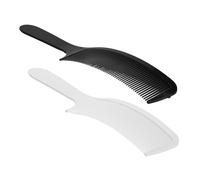 PLAFOPE 2 pezzi Pettini da Barbiere Nero e Bianco Pettine Sagomato e Piatto per Taglio Capelli Precisione Pettine Districante Denti Larghi per Capelli Ricci e Taglio Flat Top Uso