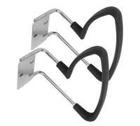 PLAFOPE 2 Pezzi Ricambi Bracciolo Sedia Ufficio in Plastica Nera Anelli Staffa Supporto Braccio per Poltrona Scrivania Braccioli Ergonomici Facili da Installare per Postazione Lavoro