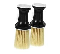PLAFOPE 2 pezzi Spazzola Barbiere con Testina Staccabile e Applicatore Polvere per Pulizia Capelli e Massaggio Capelluto Pennello per Volume e Styling Professionale